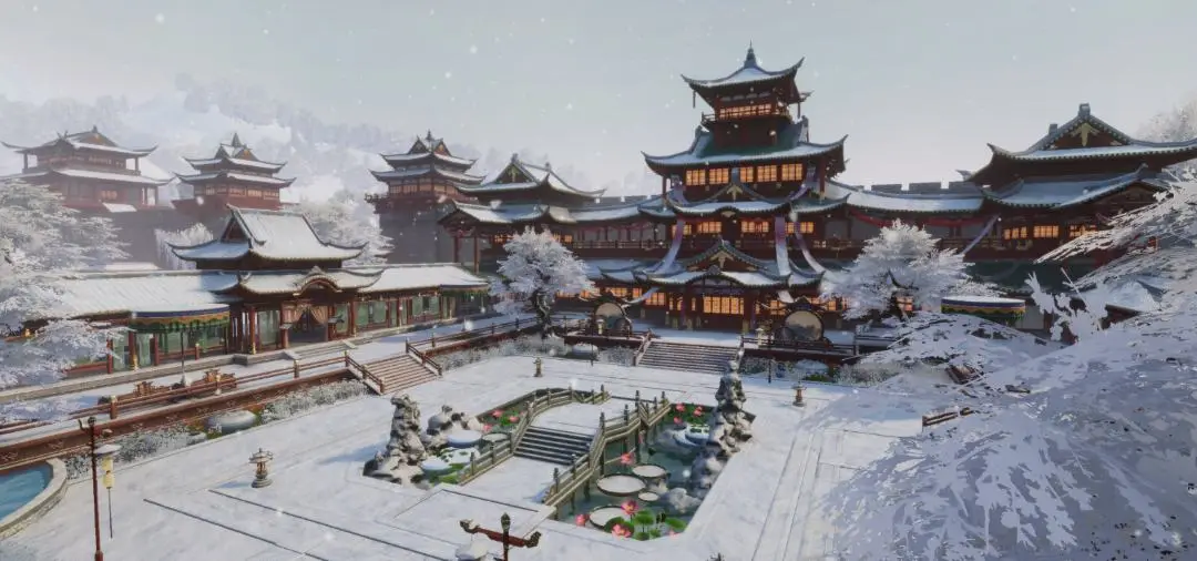 天龙八部古城雪景