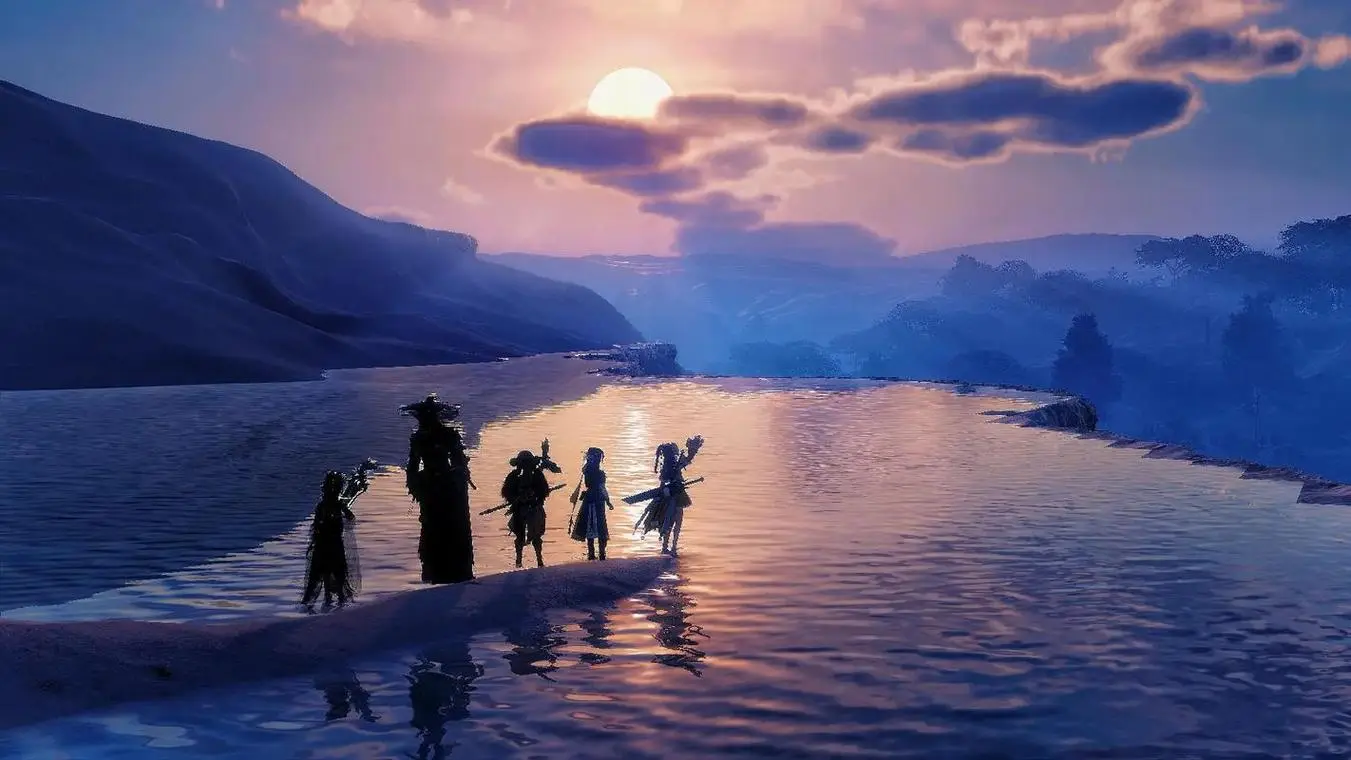剑网3江湖湖畔场景
